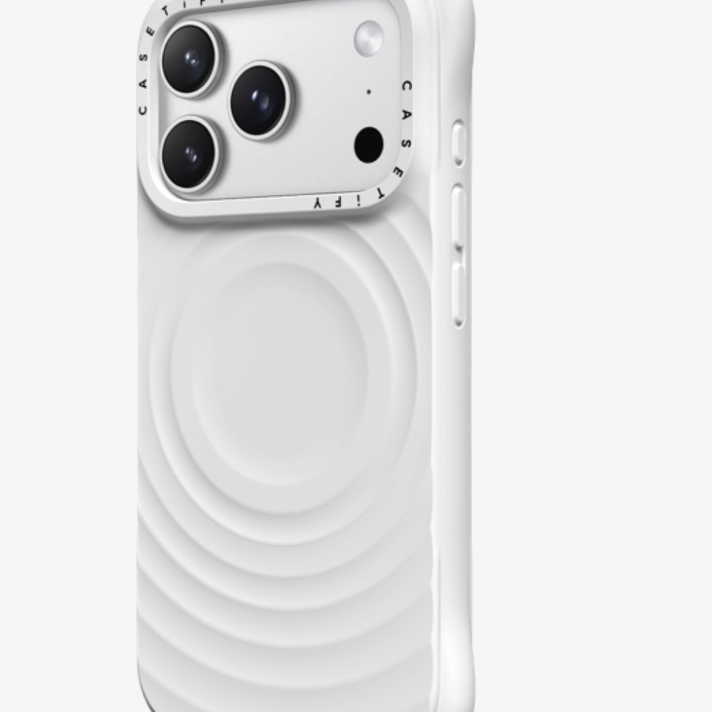 Casetify White Rippled Protective Phone Case
